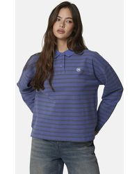 Good For Nothing - Striped Monogram Long Sleeve Polo - Lyst