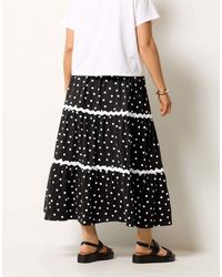 Yours Clothing - Polka Dot Maxi Skirt - Lyst