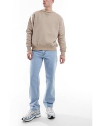 ASOS - Vaqueros Azules De Pernera Recta Con Lavado Claro De - Lyst