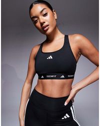 adidas Originals - Adidas Training Tech Fit Mid Support Bra - Lyst