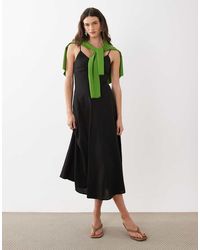 Mango - Seam Detail Strappy Maxi Dress - Lyst