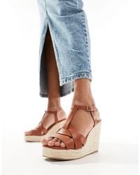 Truffle Collection - Jute Wedge Heeled Sandals - Lyst