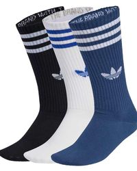 adidas Originals - Set Van 3 Paar Hoge Sokken Met 3-Stripes - Lyst