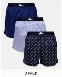 Lacoste - 3 Pack Ultra Soft Cotton Boxers - Lyst
