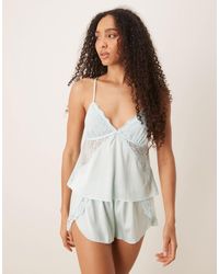 Abercrombie & Fitch - – schwingende pyjama-shorts aus satin - Lyst
