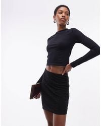 ASOS - Asos Design Tall Hot Fix Mesh Mini Skirt - Lyst