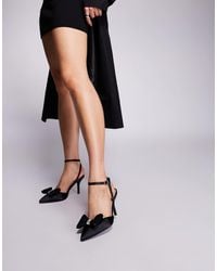 New Look - Satin Bow Court Heels - Lyst