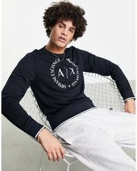 Armani Exchange - Sweater Met Rond Logo En Ronde Hals - Lyst