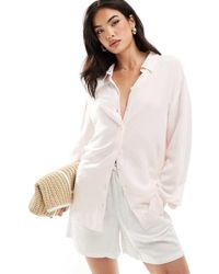 ASOS - Relaxed Linen Blend Shirt - Lyst