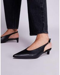 Public Desire - Saskia Slingback Kitten Heel Shoes - Lyst