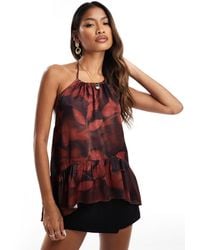 ASOS - Chiffon High Neck Halter Top - Lyst