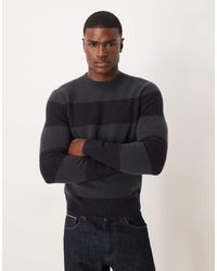 Mango - Striped Knit Polo Sweater - Lyst