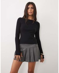 ASOS - Mini Ponte Skort Met Micro Plooien - Lyst