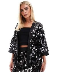 ASOS - Asos Design Petite Disco Sequin Kimono - Lyst