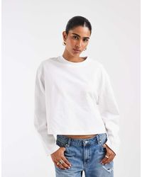 ASOS - Long Sleeve Boxy Cropped T-Shirt - Lyst