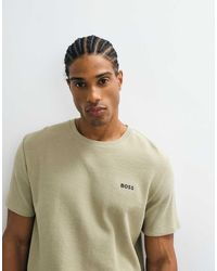 BOSS - Waffle T-shirt With Chest Logo - Lyst