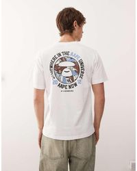 Aape By A Bathing Ape - Camiseta Blanca Con Logo Estampado En El Pecho Y La Espalda De Aape By A Bathing Ape - Lyst