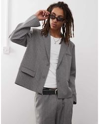 Collusion - Boxy Pinstriped Blazer - Lyst