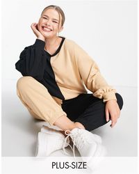 asos south beach stripe sleeve sweatshirt