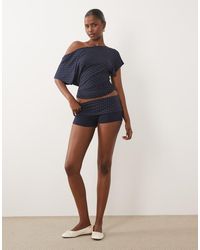 Gina Tricot - Fold Over Lounge Short Co-ord - Lyst