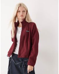 Columbia - Jasper ridge - polaire texturée à boutons-pression - bordeaux - Lyst