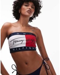 Tommy Hilfiger - Flag Logo Bandeau Top - Lyst