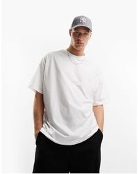 ASOS - T-shirt oversize girocollo bianca - white - Lyst