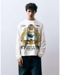 Pull&Bear - Long Sleeve Graphic T-Shirt - Lyst