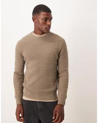 Mango - Pull oversize en maille à large encolure - marron - Lyst