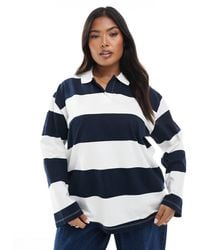 Vero Moda - – gestreiftes relaxed fit oberteil im rugby-stil - Lyst