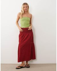 Wednesday's Girl - Wednesdays Girl Tiered Midaxi Skirt - Lyst