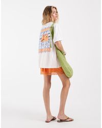 Vero Moda - Sorrento Oranges Oversized Graphic T-shirt - Lyst