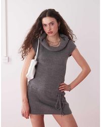 Collusion - Knitted Roll Neck Mini Dress - Lyst