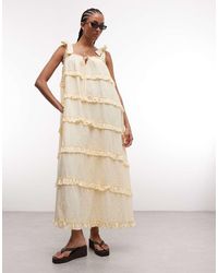 Daisy Street - Chuck On Smock Maxi Dress With Ruffles - Lyst