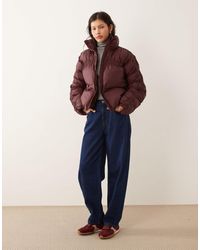 Y.A.S - Funnel Neck Ruching Detail Padded Jacket - Lyst