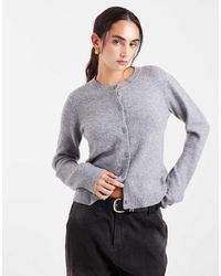 Pieces - Gebreid Vest - Lyst