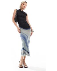 French Connection - Toni Wrap Neck Midi Dress - Lyst