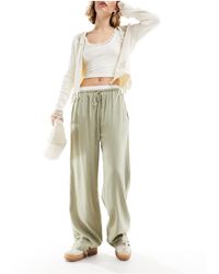 Cotton On - Cotton On Wide Leg Relaxed Pants With Drawstring Waist - Lyst