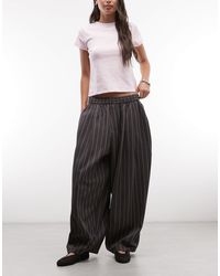 Collusion - Pantalon bouffant ultra ample à fines rayures - rose - Lyst