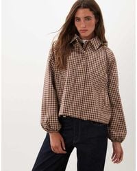 Barbour - Audrey Showerproof Hooded Gingham Jacket - Lyst