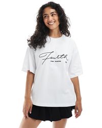 4th & Reckless - T-shirt oversize à logo brodé - Lyst