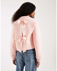 Miss Selfridge - Bow Back Sweatshirt - Lyst