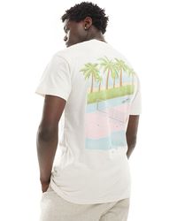 Abercrombie & Fitch - Camiseta color holgada con estampado delantero y trasero "malibu beach tennis club" - Lyst