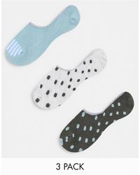 Women'secret 3 Pack Footsie Sock With Sausage Dog And Metallic Spot Detail - Multicolour