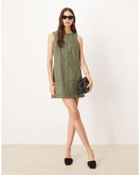 ASOS - Asos Design Tall Bonded Mini Shift Dress With Pocket Detail - Lyst