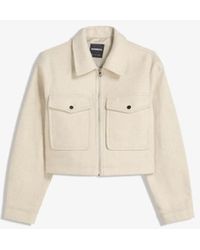 Bershka - Soft Felt Texture Jacket - Lyst