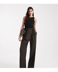ASOS - Tall Tailored Wide Leg Trousers With Wrap Tie Detail - Lyst