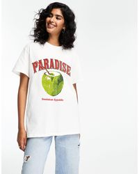 ASOS - T-shirt oversize à imprimé paradise et noix - Lyst