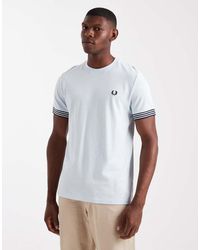 Fred Perry - Striped Cuff T-shirt - Lyst