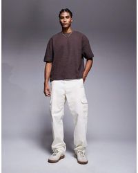 ASOS - T-Shirt Oversize Squadrata Testurizzata - Lyst